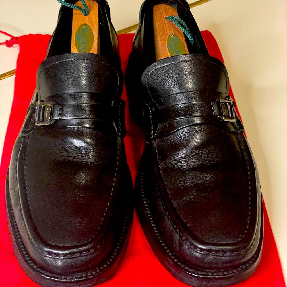 Salvatore Ferragamo Leather Gancio Buckle Moccasin Loafer MS 09199, 9.5EEE
